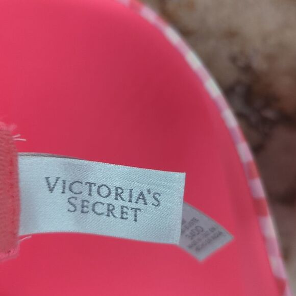 34DD Demi Pink and White Victoria's Secret Bra Colorful Bright Underwire - Picture 7 of 8